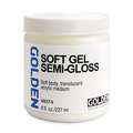 GOLDEN® | SOFT GEL acrylmedium — diverse glansgraden, pot 237 ml, 1 stuk, 2. Semi-gloss = zijdeglans