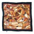 ideengutta® | Nicki sjaal - voorbedrukte Pongé-zijde, Whirl, 55 cm x 55 cm, 1 stuk, 1. Zwarte voorgedrukte Gutta-lijnen