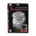 Essdee Origineel Engels scraperboard, 22,9 cm x 30,5 cm, set, 1. Pak met 10 scraperboards, incl. crapper cutter + handle