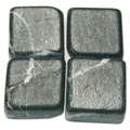 Marmeren mozaïek steentjes, set, 10 mm x 10 mm x 8 mm — ca. 120 steentjes (250 g), Nero Mystic, 1. Inhoud: ca. 120 steentjes (250 g)