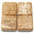 Marmeren mozaïek steentjes, set, 15 mm x 15 mm x 8 mm — ca. 50 steentjes (250 g), Travertin Noce, 2. Inhoud: ca. 50 steentjes (250 g)