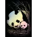 Royal & Langnickel® | Engraving Art™ Scratch Pictures — mini-sets, Bamboo panda, 12,7 cm x 17,8 cm, set