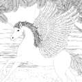 Tangle Doek op schildersdoeken, 30 cm x 30 cm, Pegasus, 1 stuk