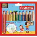 Stabilo Woody, 10st. Incl. puntenslijper