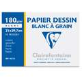 Clairefontaine Papier Dessin tekenpapier, DIN A4, 21 cm x 29,7 cm, A4 - 21x29,7cm - 180g/m², glad|ruw, 180 g/m²