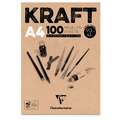 Clairefontaine kraftpapier blok, DIN A4, 21 cm x 29,7 cm, 90 g/m², blok (eenzijdig gelijmd)