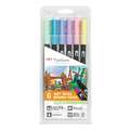 TOMBOW® ABT Dual Brush Pen, 6-delige set, Pastel
