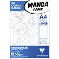 Clairefontaine | MANGA layout-blok — STORYBOARD, DIN A4, 21 cm x 29,7 cm, 55 g/m², glad, 2. Zesvoudige indeling : blok met 100 vel