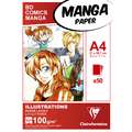 Clairefontaine | MANGA layout-blok — ILLUSTRATIONS, DIN A4, 21 cm x 29,7 cm, 100 g/m², glad, blok (eenzijdig gelijmd) 50 vellen