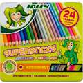 JOLLY Supersticks Mix kleurpotloden, Metallic / Neonmix, 24er stuks