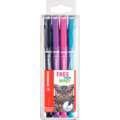 STABILO® SENSOR® Colortangle Fineliner Sets, 4 kleuren, punt met metalen fitting, 0,3 mm