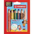Stabilo Woody, 6st. Incl. puntenslijper