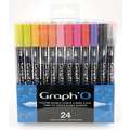 GRAPH`O Twin Tip Marker-Set, 24 markers