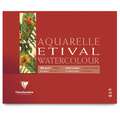 Aquarel papier Etival Clairefontaine, 18 x 24cm - 300g/m² - Blok van 10 vellen, 18 cm x 24 cm, blok (vierzijdig gelijmd)