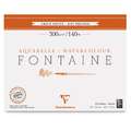 Clairefontaine | FONTAINE® aquarelpapier — grain satiné 300 g/m², 24 x 30cm - 300g/m² - Blok van 12 vellen, 24 cm x 30 cm, 1 stuk, blok (eenzijdig gelijmd)