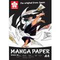 SAKURA® Manga-tekenpapier, blok, DIN A4, 21 cm x 29,7 cm, 250 g/m², glad, blok (eenzijdig gelijmd) 20 vellen