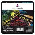 MARPA JANSEN Magic Paper® Tangle Tiles, rainbow, vierkant, 8,9 cm x 8,9 cm