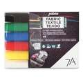 PÉBÉO 7A Textielmarker (opaak) voor licht- en donkergekleurde textielmaterialen, sets, 6 kleuren, set