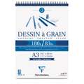 Clairefontaine DESSIN à GRAIN spiraalblok, DIN A3, 29,7 cm x 42 cm, 180 g/m², mat, 1. Rechthoekig formaat
