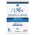 Clairefontaine DESSIN à GRAIN spiraalblok, DIN A5, 14,8 cm x 21 cm, 180 g/m², mat, 1. Rechthoekig formaat