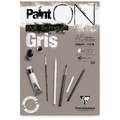 Clairefontaine | Paint ON Gris — multi-papier, DIN A5, 14,8 cm x 21 cm, 250 g/m², 1 stuk, 1. Blok met 30 vel