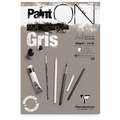 Clairefontaine | Paint ON Gris — multi-papier, DIN A4, 21 cm x 29,7 cm, 250 g/m², 1 stuk, 1. Blok met 30 vel