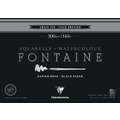 Clairefontaine | FONTAINE® aquarelblok — zwart, 36 cm x 51 cm, 300 g/m², fijn, 2. Blok met 15 vel — vierzijdig gelijmd