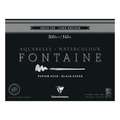 Clairefontaine | FONTAINE® aquarelblok — zwart, 30 cm x 40 cm, 300 g/m², fijn, 2. Blok met 15 vel — vierzijdig gelijmd
