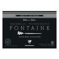 Clairefontaine | FONTAINE® aquarelblok — zwart, 14 cm x 26 cm, 300 g/m², fijn, 2. Blok met 15 vel — vierzijdig gelijmd