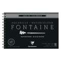Clairefontaine | FONTAINE® aquarelblok — zwart, 12 cm x 18 cm, 300 g/m², fijn, 4. Spiraalblok met 12 vel