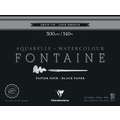 Clairefontaine | FONTAINE® aquarelblok — zwart, 48,3 cm x 63,5 cm, 300 g/m², fijn, 1. Blok met 12 vel — éénzijdig gelijmd