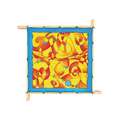 ideengutta® | Nicki sjaal - voorbedrukte Pongé-zijde, Buzz, 55 cm x 55 cm, 1 stuk, 1. Zwarte voorgedrukte Gutta-lijnen