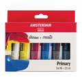 Talens | AMSTERDAM Standard Series acrylverf — 6-sets, Primary, 6 x tube 20 ml, set