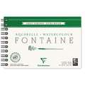 Clairefontaine FONTAINEspiraalblok, aquarelpapier grove korrel, 12 cm x 18 cm, 300 g/m², ruw, blok, spiraalgebonden