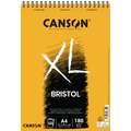 CANSON® XL® Bristol Bristolpapier, DIN A4, 21 cm x 29,7 cm, 180 g/m², glad, blok, spiraalgebonden