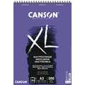 CANSON® XL Mix Media 300 gr/m² universeel papierblok, DIN A3, 29,7 cm x 42 cm, 300 g/m², mat, blok, spiraalgebonden