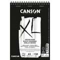 CANSON® XL® Dessin Noir zwart schetspapier, 150 gr/m², A5, 14,8 cm x 21 cm, 150 g/m², glad|grof