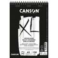 CANSON® XL® Dessin Noir zwart schetspapier, 150 gr/m², DIN A5, 14,8 cm x 21 cm, 150 g/m², glad|grof