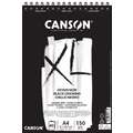 CANSON® XL® Dessin Noir zwart schetspapier, 150 gr/m², DIN A4, 21 cm x 29,7 cm, 150 g/m², glad|grof