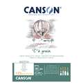 CANSON® "C" à grain® tekenpapier blok, A4, 21 cm x 29,7 cm, fijn, blok met 30 vel, 1. gramsgewicht 125 g/m²