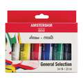 Talens | AMSTERDAM Standard Series acrylverf — sets, 6 kleuren, 6 x tube 20 ml, set