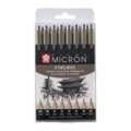 SAKURA PIGMA MICRON™ fineliner — sets, 8-delig, set, 4. Lijnbreedte: 0,15 mm, 0,2 mm, 0,25 mm, 0,3 mm, 0,35 mm, 0,4 mm, 0,45 mm en 0,5 mm
