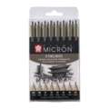 SAKURA PIGMA MICRON™ fineliner — sets, 8-set, set, 4. Lijnbreedte: 0,15 mm, 0,2 mm, 0,25 mm, 0,3 mm, 0,35 mm, 0,4 mm, 0,45 mm en 0,5 mm