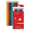 CARAN d'ACHE® | SWISSCOLOR watervast kleurpotlood — sets, 12 kleuren