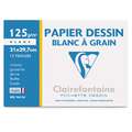 Clairefontaine Papier Dessin tekenpapier, DIN A4, 21 cm x 29,7 cm, glad|ruw, 125 g/m²