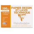 Clairefontaine | DESSIN & LAVIS tekenpapier — blokken, DIN A4, 21 cm x 29,7 cm, 200 g/m², pak van 12 stuks, 2. Gramsgewicht: 200 g/m² — pochette met 12 losse vellen