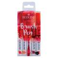 Talens ECOLINE® Brush Pen Marker, sets, 5 kleuren — rood, set