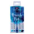 Talens ECOLINE® Brush Pen Marker, sets, 5 kleuren — blauw, set