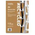 seawhite OF BRIGHTON | RECYCLED CARTRIDGE PAD ○ CupCycling™ ○ papierblok — all media, DIN A4, 21 cm x 29,7 cm, 140 g/m², blok (eenzijdig gelijmd) 50 vellen