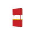 MOLESKINE® | Classic Notebook — hardcover, Large, 13 cm x 21 cm, 240 blz, 5. Layout: ruled — cover: Scarlet red